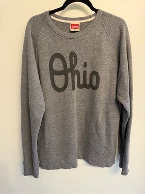 HOMAGE Men’s Gray Ohio State Script Crewneck Sweatshirt Size XL